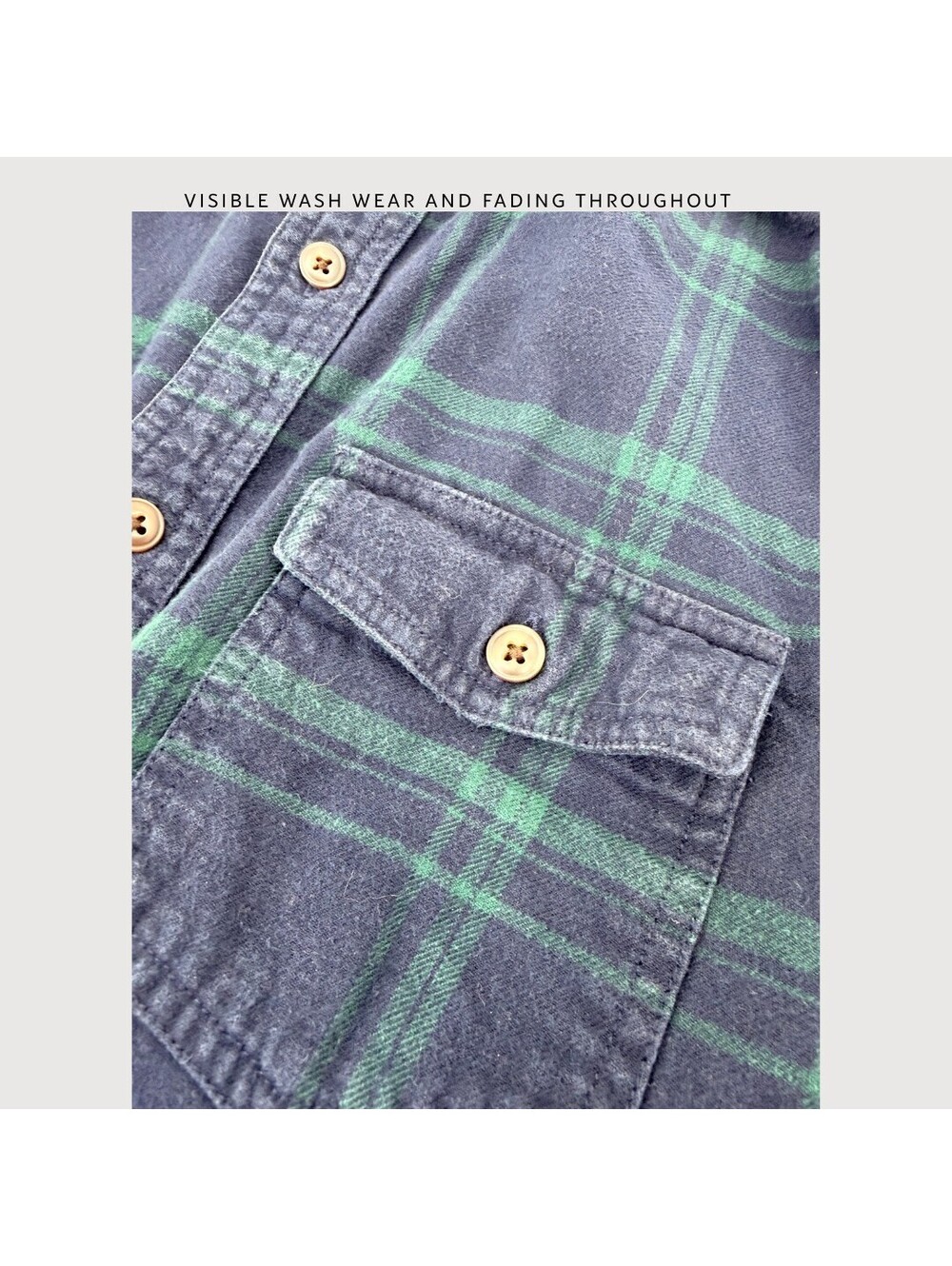 Marine Layer Plaid Flannel Button Front Shirt Large - Picture 9 of 9